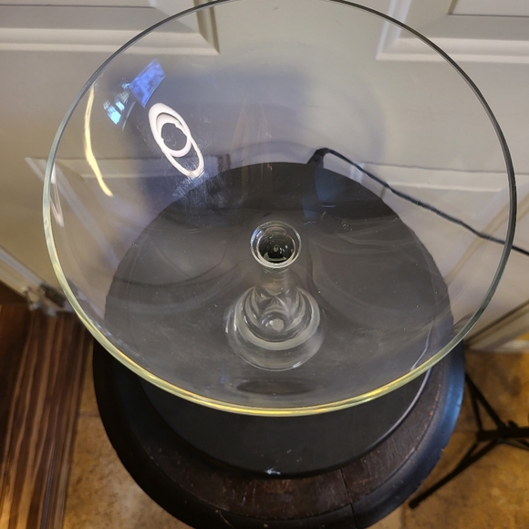 Steuben Style Teardrop Crystal Glass Compote Bowl 9" - Picture 4 of 11